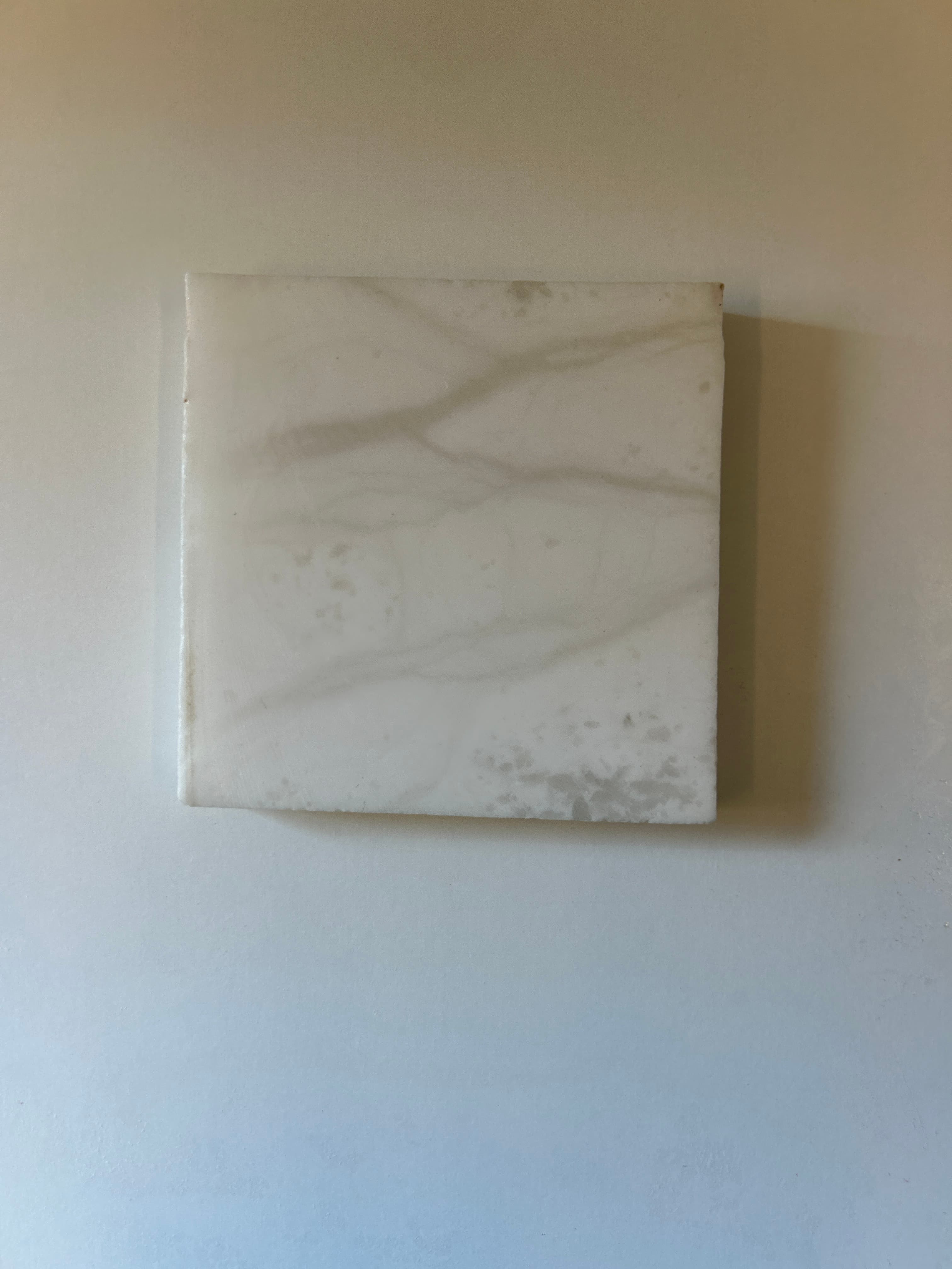 White Alabaster Rectangle  12x12x2 cm (10 units) - Image 1