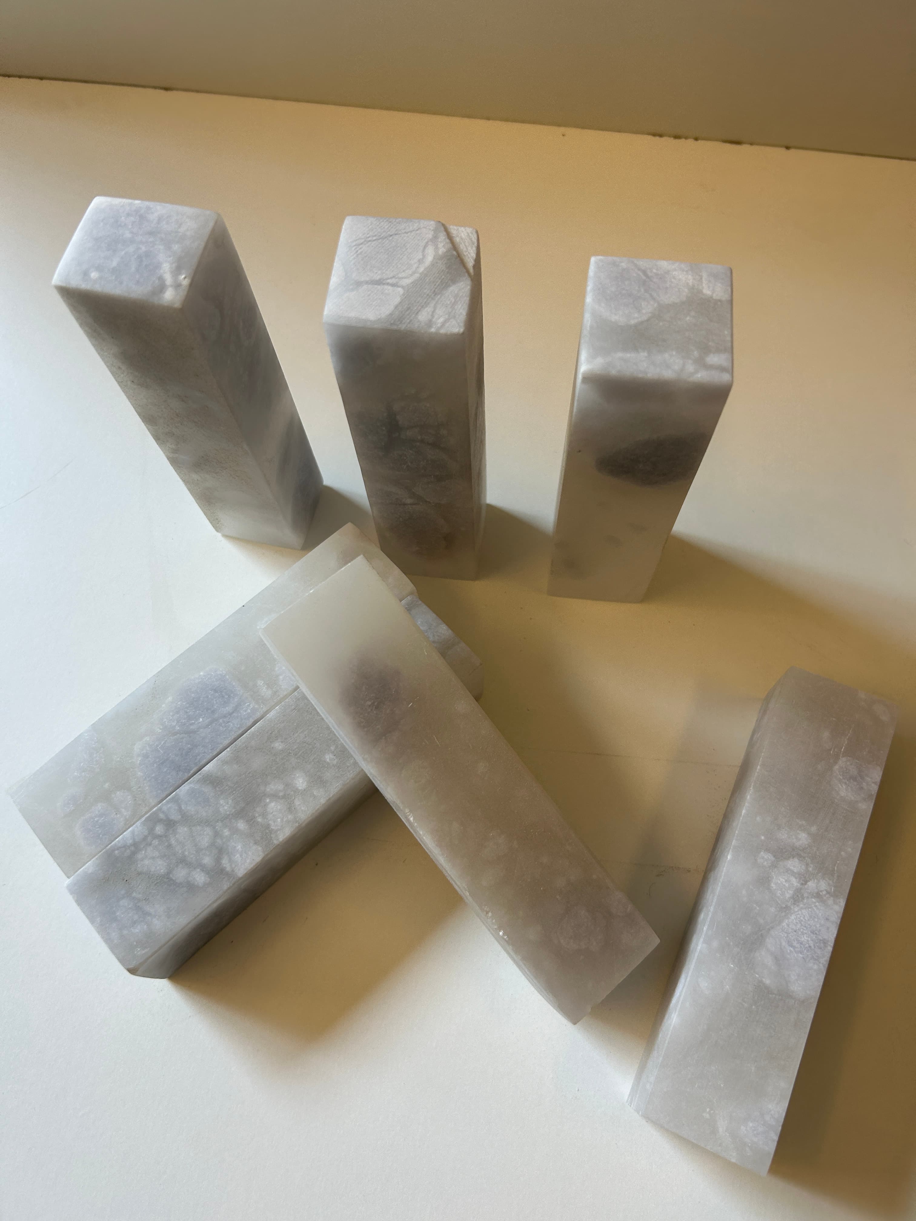 Blue alabaster stone 14,5x3,5 x 3,5 cm (7 units) - Image 4